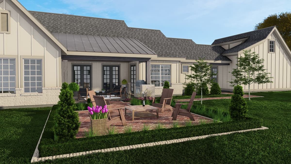 Plan 25441TF: 3-Bed Country Cottage House Plan with Optional Loft Above Garage - 2235 Sq Ft - Image #10 - Colonial, Cottage, Country, Ranch