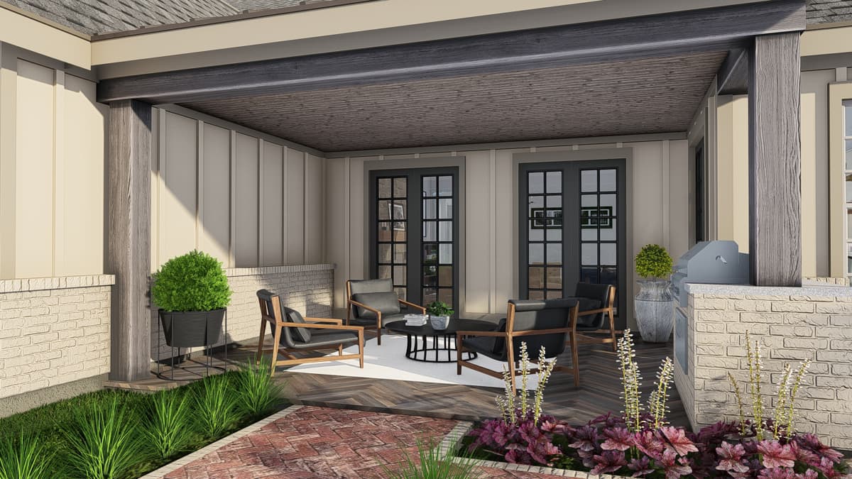 Plan 25441TF: 3-Bed Country Cottage House Plan with Optional Loft Above Garage - 2235 Sq Ft - Image #16 - Colonial, Cottage, Country, Ranch