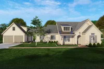 3-Bed Country Cottage House Plan with Optional Loft Above Garage - 2235 Sq Ft