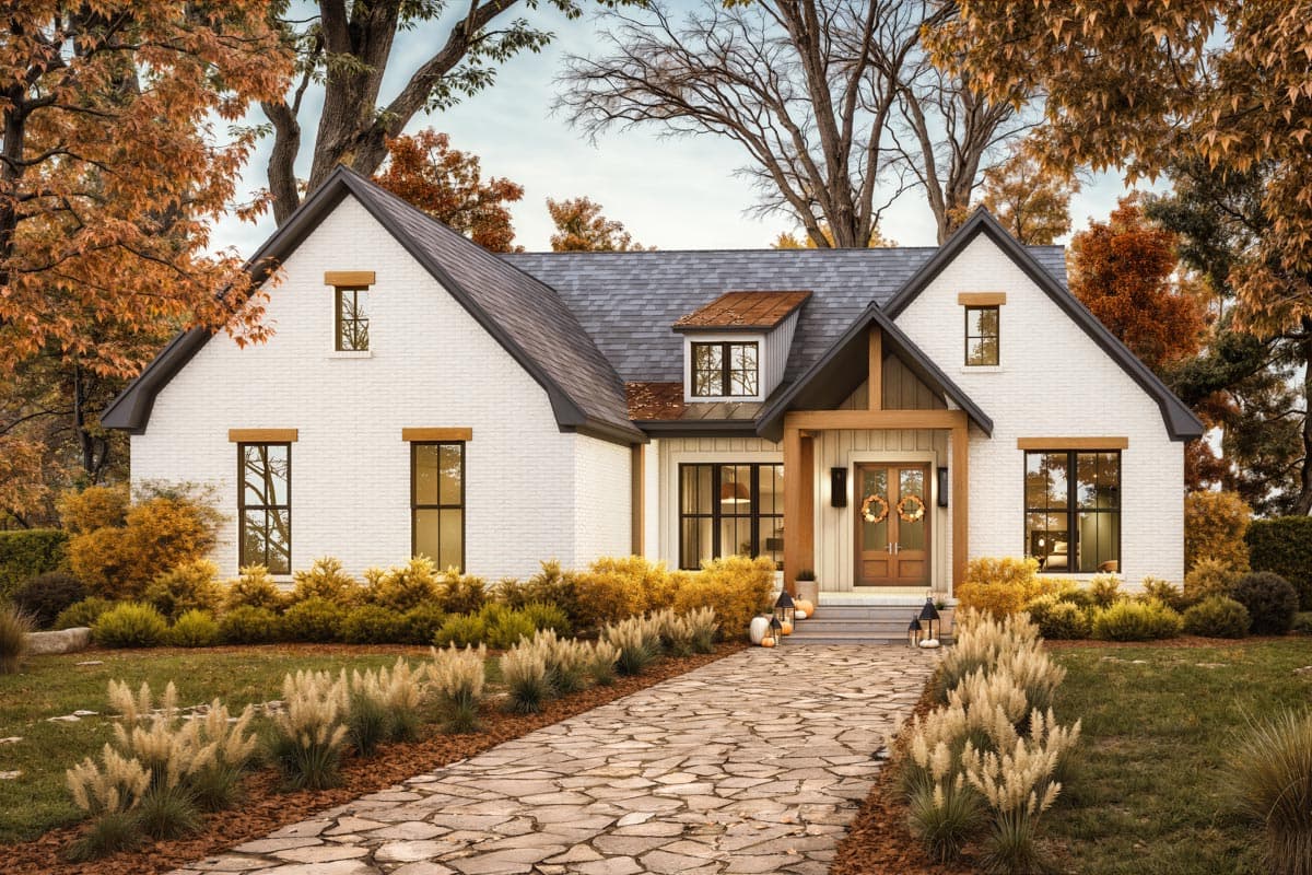 Plan 51971HZ: 3-Bed Transitional Craftsman House Plan with Vaulted Great Room - 1690 Sq Ft - Image #13 - Craftsman, French Country, Hill Country, Transitional