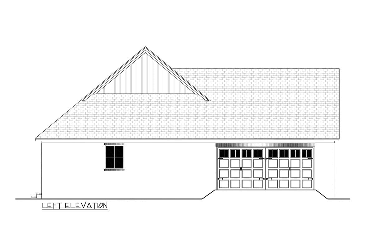 Plan 51971HZ: 3-Bed Transitional Craftsman House Plan with Vaulted Great Room - 1690 Sq Ft - Image #9 - Craftsman, French Country, Hill Country, Transitional