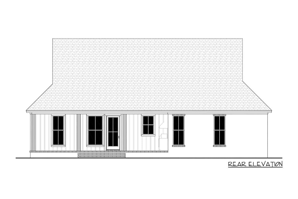 Plan 51971HZ: 3-Bed Transitional Craftsman House Plan with Vaulted Great Room - 1690 Sq Ft - Image #10 - Craftsman, French Country, Hill Country, Transitional