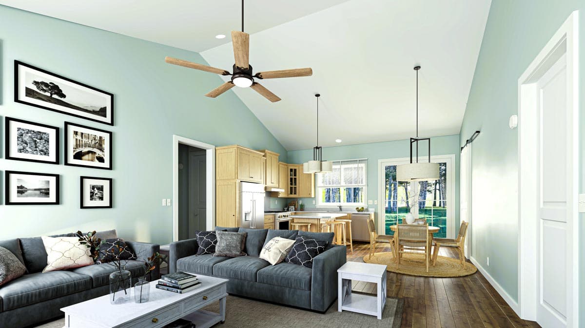 Plan 25041DH: 3-Bed Barndominium House Plan with Oversized Garage - 1311 Sq Ft - Image #6 - Barndominium, Country