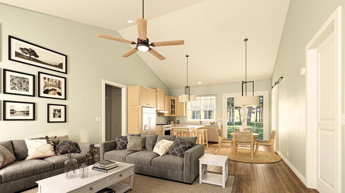 Plan 25041DH: 3-Bed Barndominium House Plan with Oversized Garage - 1311 Sq Ft - Image #7 - Barndominium, Country