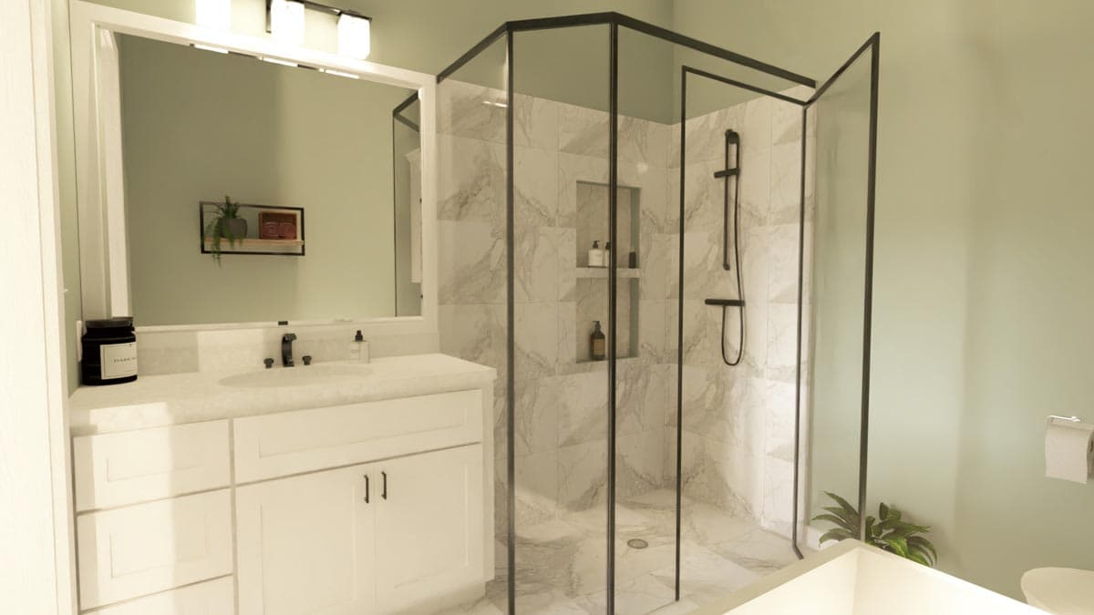 Plan 25041DH: 3-Bed Barndominium House Plan with Oversized Garage - 1311 Sq Ft - Image #9 - Barndominium, Country