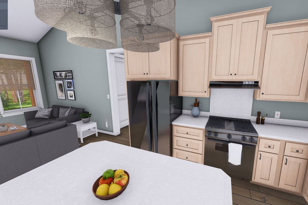 Plan 25041DH: 3-Bed Barndominium House Plan with Oversized Garage - 1311 Sq Ft - Virtual Tour Cover Image - Barndominium, Country