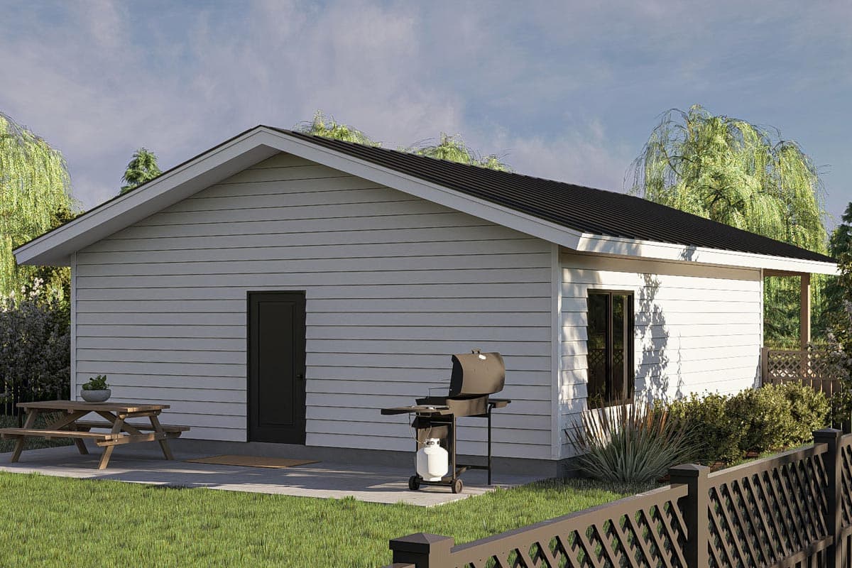 Plan 623410DJ: 2-Bed ADU House Plan with Covered Porch - 658 Sq Ft - Image #12 - Country, Craftsman