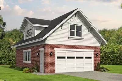 1014 Sq Ft Garage Workshop with 803 Sq Ft of Flex Space Above