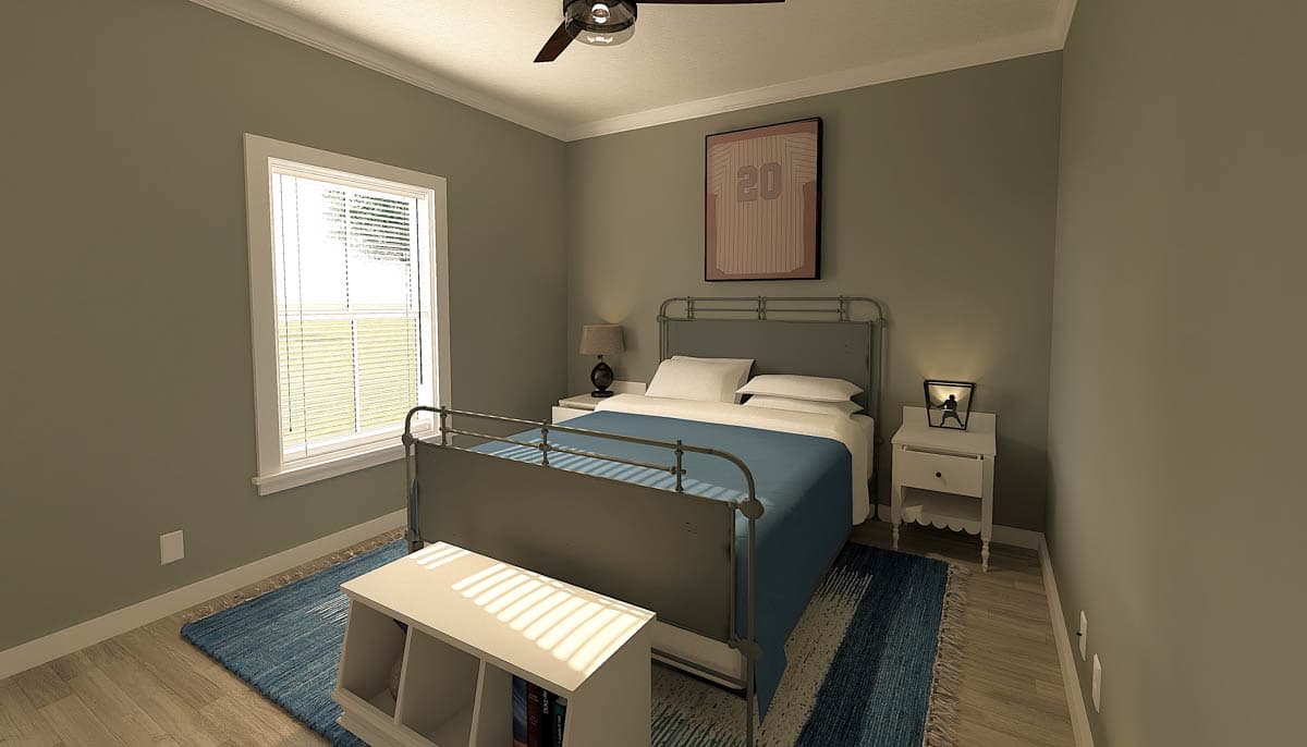 Plan 25042DH: 3-Bed Southern Ranch House Plan with 2-Car Attached Garage - 1425 Sq Ft - Image #8