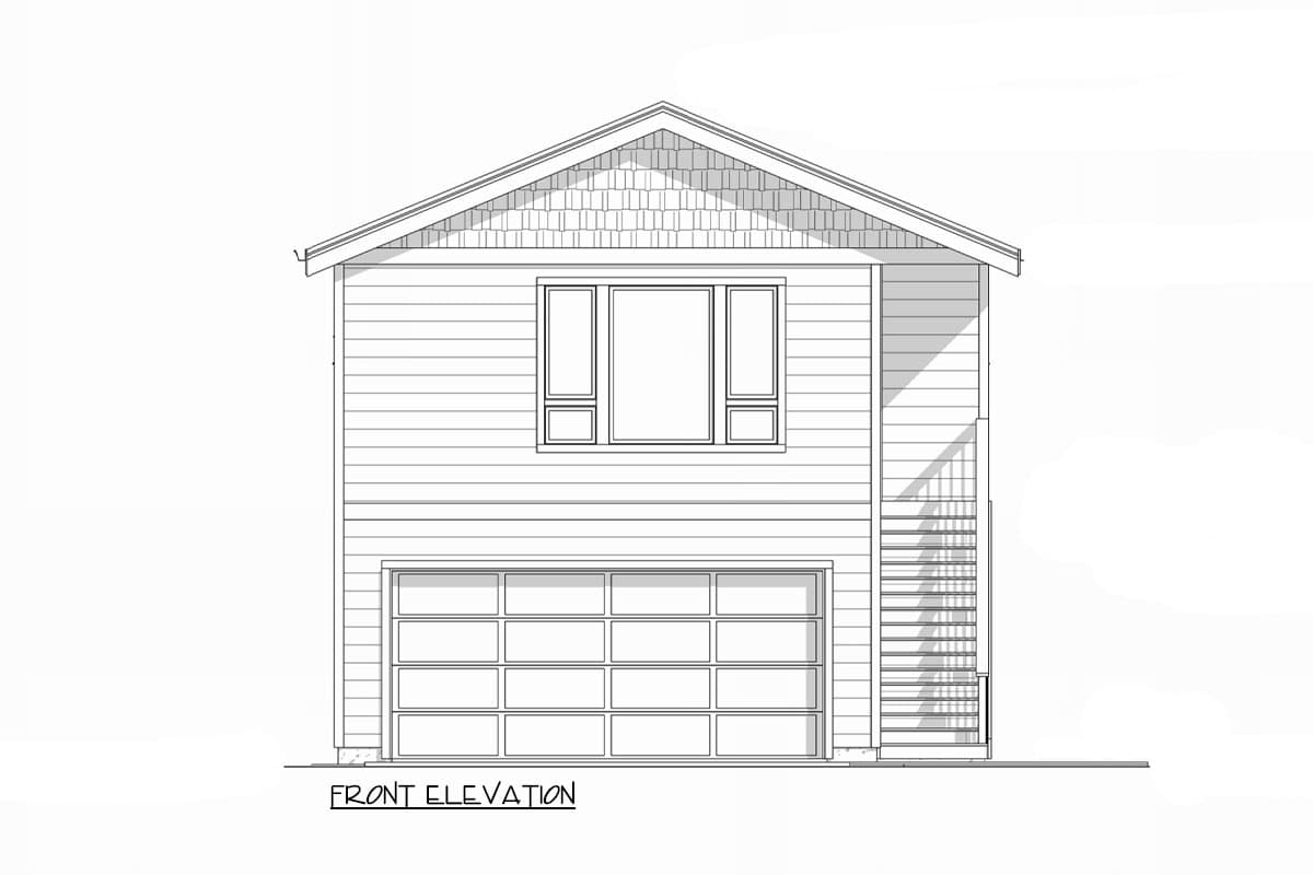 Plan 307712RAD: 1-Bed ADU Garage Plan with Optional Second Level Layout - 800 Sq Ft - Image #7