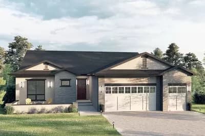 3-Bed New American House Plan with Optional Lower Level - 2298 Sq Ft 