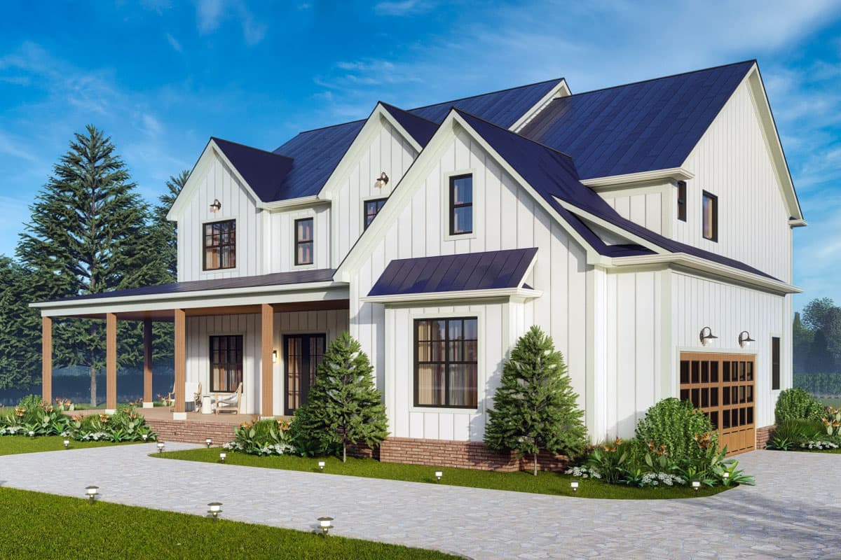 Plan 25829GE: 4-Bed Modern Farmhouse Plan with Two-Story Great Room - 3694 Sq Ft - Image #8 - Country, Farmhouse, Modern Farmhouse, New American