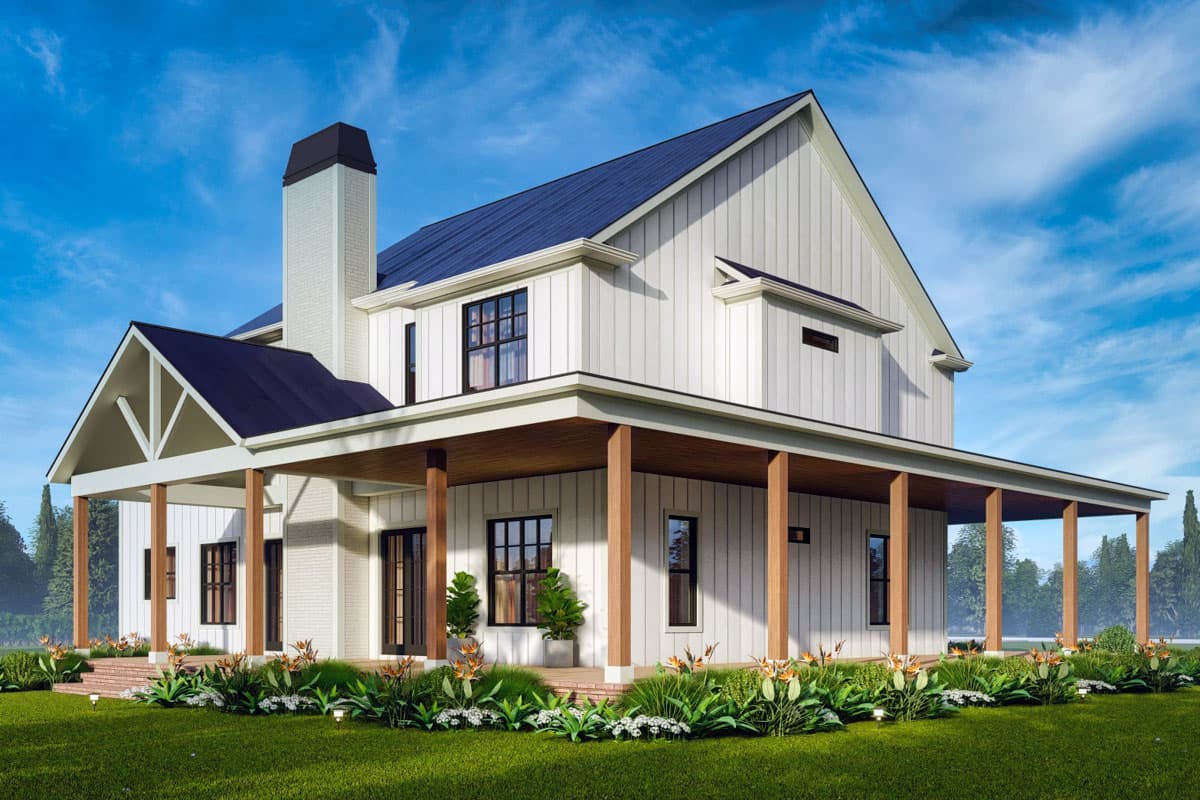 Plan 25829GE: 4-Bed Modern Farmhouse Plan with Two-Story Great Room - 3694 Sq Ft - Image #6 - Country, Farmhouse, Modern Farmhouse, New American