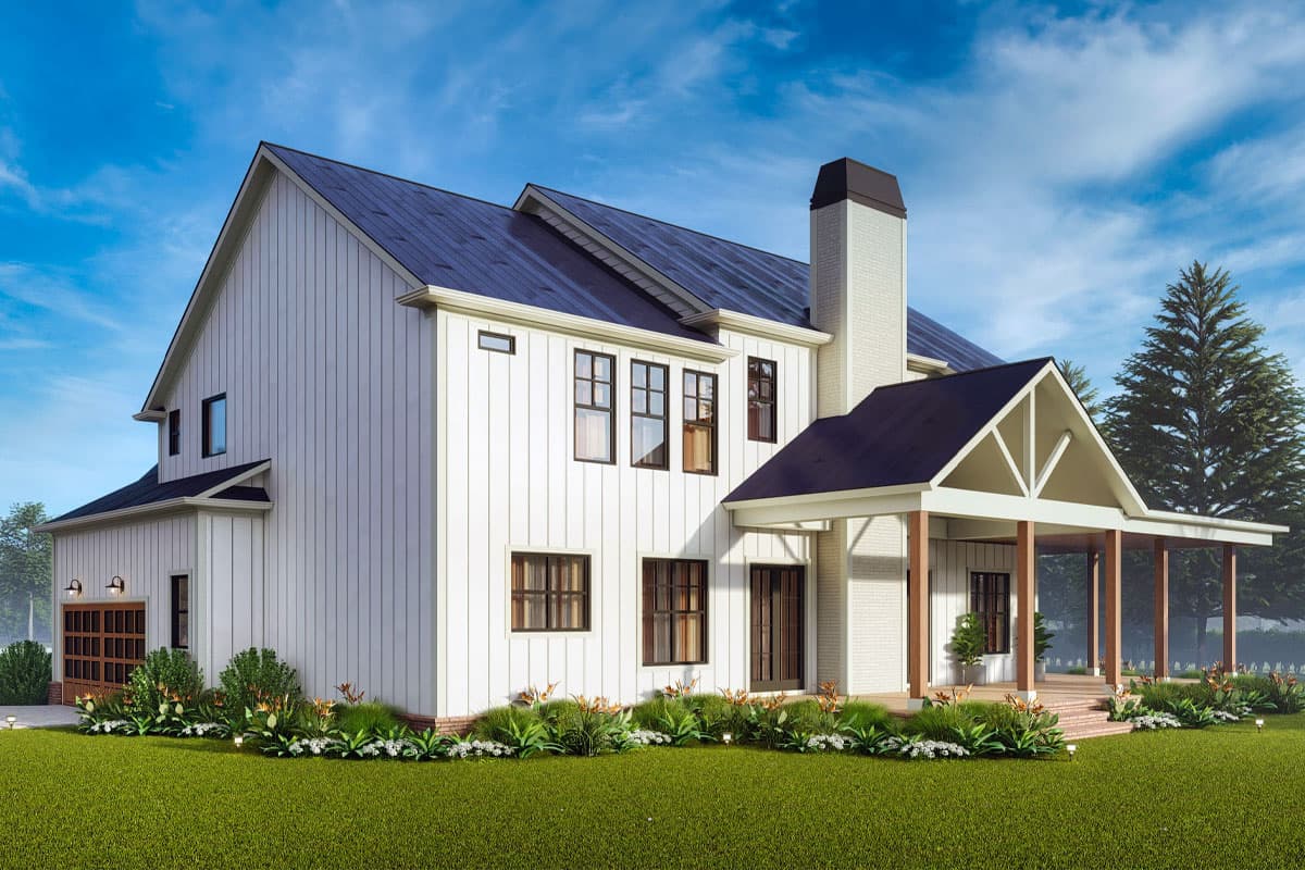 Plan 25829GE: 4-Bed Modern Farmhouse Plan with Two-Story Great Room - 3694 Sq Ft - Image #7 - Country, Farmhouse, Modern Farmhouse, New American