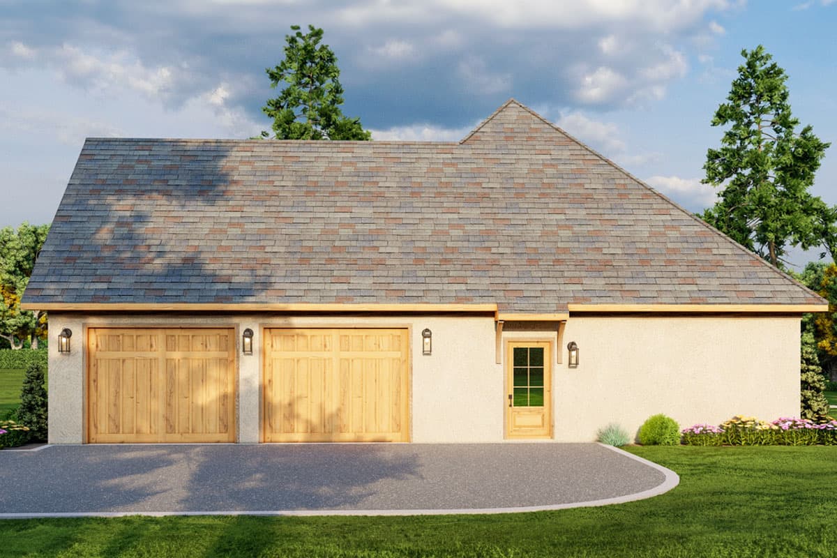 Plan 70891MK: 3-Bed Rustic House Plans with Coffered Great Room and Screened Porch - 3243 Sq Ft - Image #8 - Mountain, New American, Ranch, Rustic