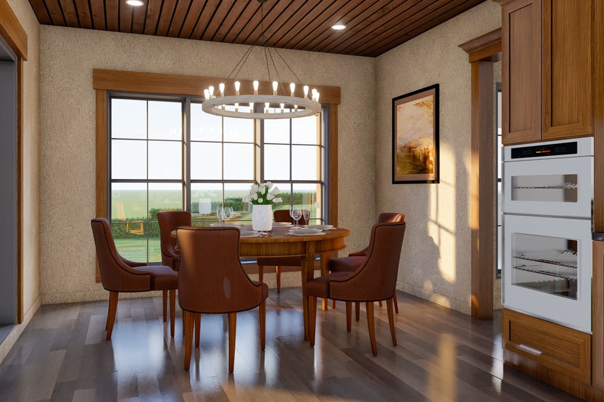 Plan 70891MK: 3-Bed Rustic House Plans with Coffered Great Room and Screened Porch - 3243 Sq Ft - Image #9 - Mountain, New American, Ranch, Rustic