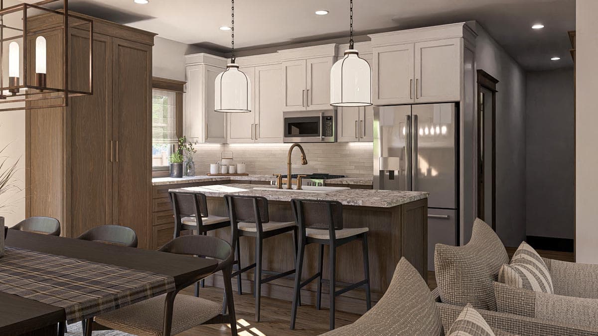 Plan 623414DJ: 2-Bed Craftsman Home Plan with 2-Car Garage - 1286 Sq Ft - Image #9 - Craftsman, Mountain, New American