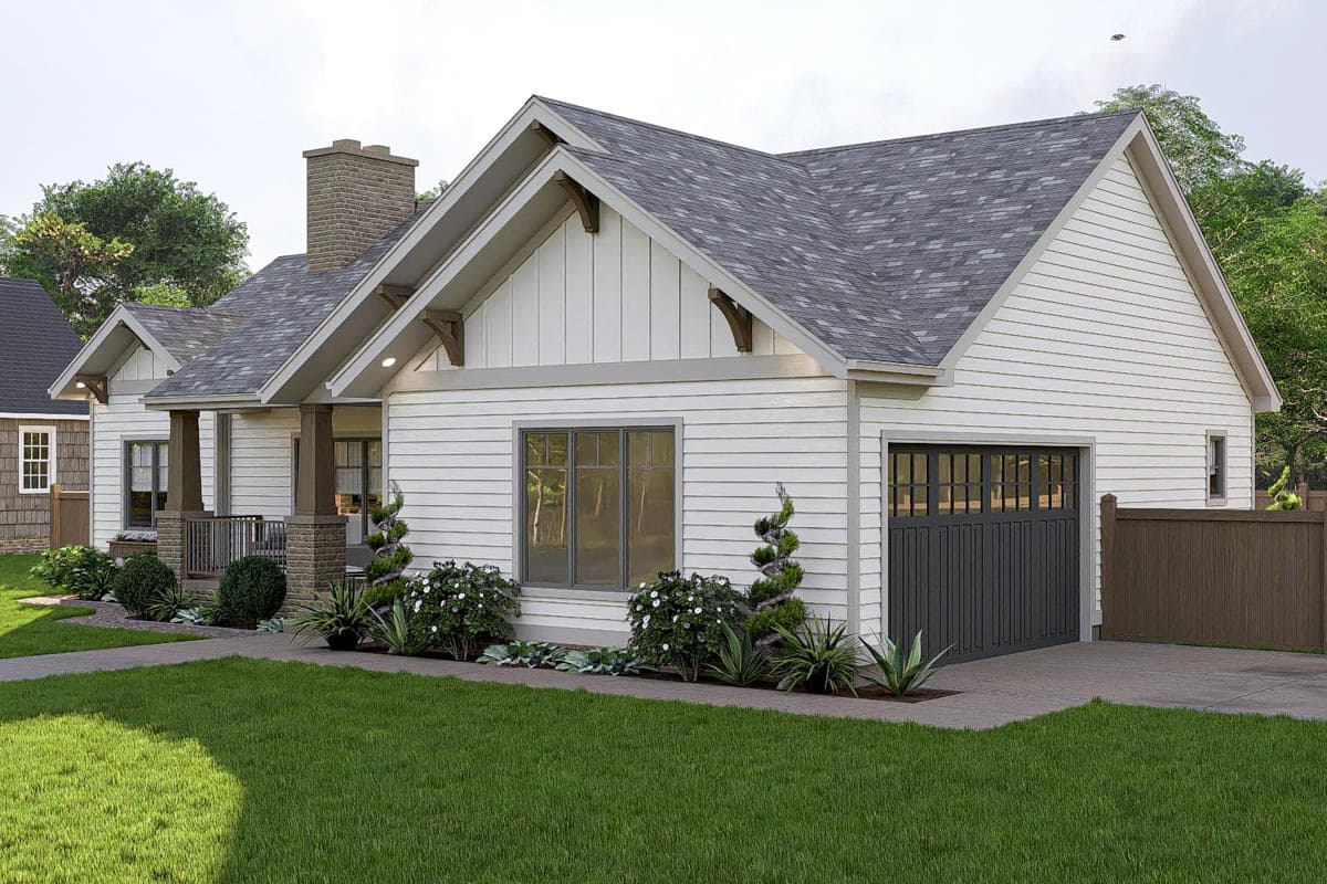 Plan 623414DJ: 2-Bed Craftsman Home Plan with 2-Car Garage - 1286 Sq Ft - Image #19 - Craftsman, Mountain, New American