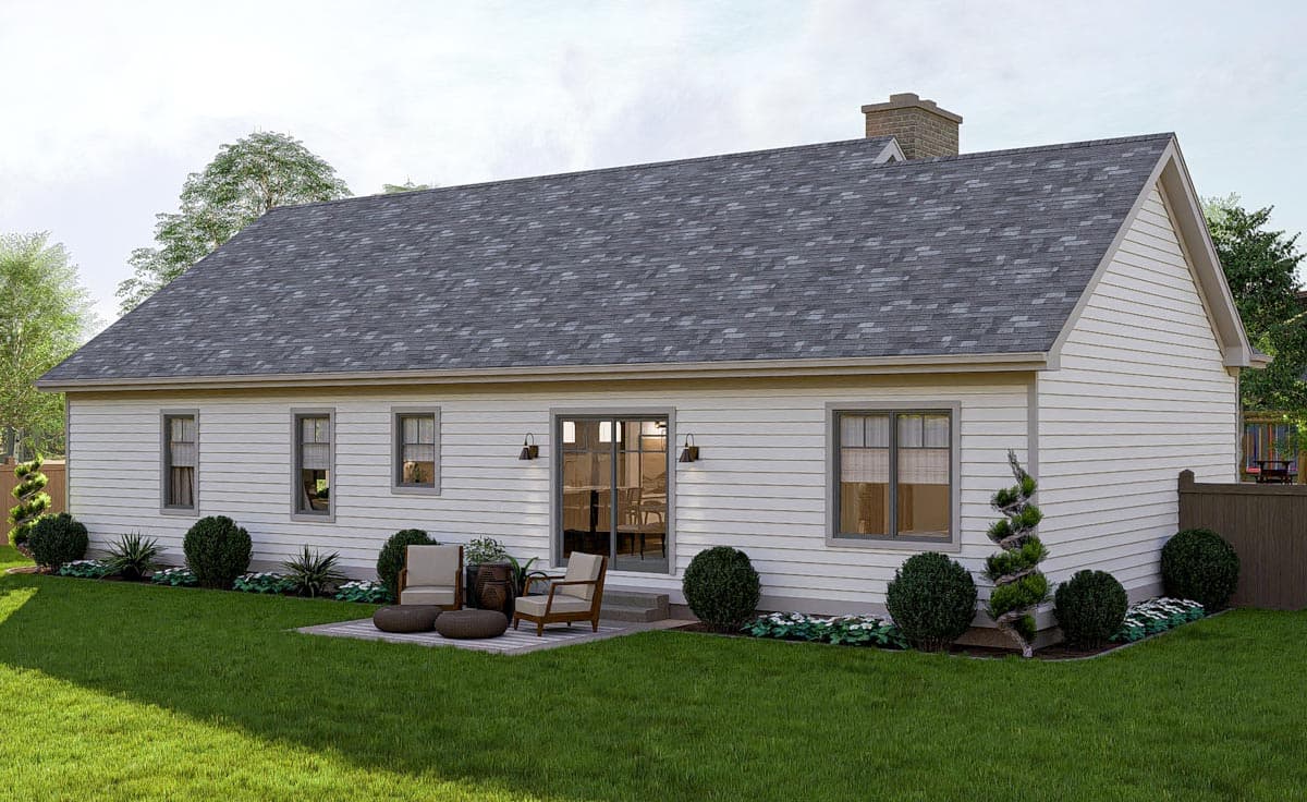 Plan 623414DJ: 2-Bed Craftsman Home Plan with 2-Car Garage - 1286 Sq Ft - Image #20 - Craftsman, Mountain, New American