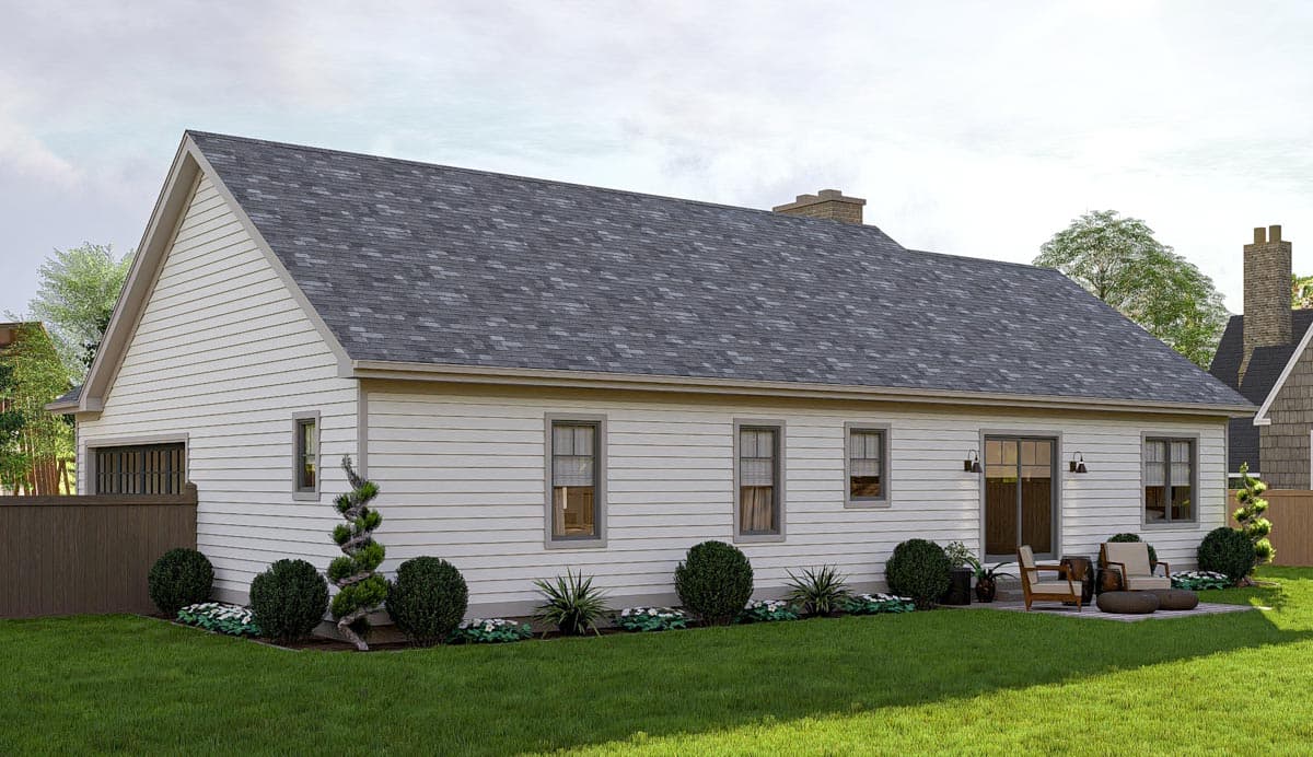 Plan 623414DJ: 2-Bed Craftsman Home Plan with 2-Car Garage - 1286 Sq Ft - Image #21 - Craftsman, Mountain, New American