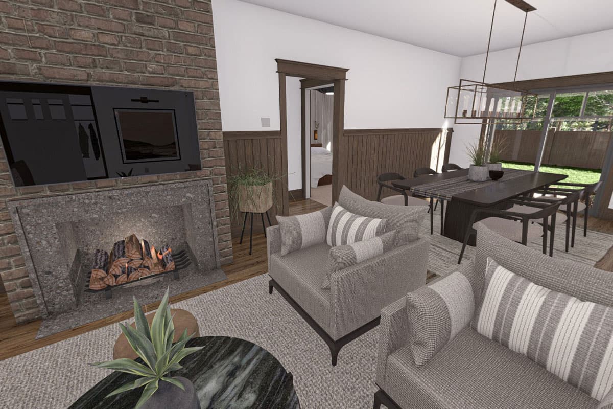 Plan 623414DJ: 2-Bed Craftsman Home Plan with 2-Car Garage - 1286 Sq Ft - Virtual Tour Cover Image - Craftsman, Mountain, New American