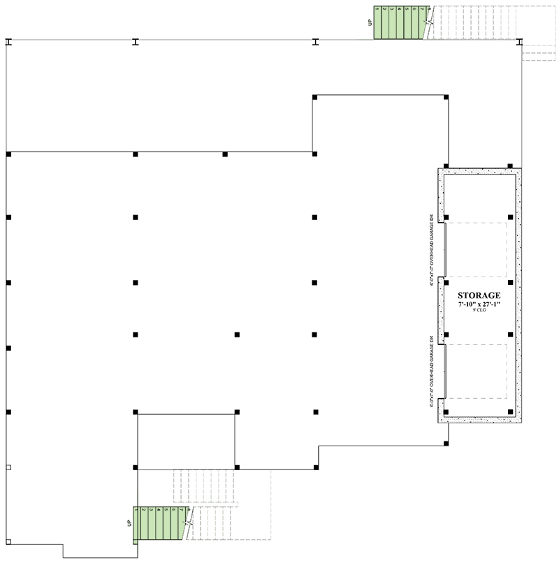 Plan 264212KMD: 4-Bed Modern House Plan with Raised Foundation - 2839 Sq Ft - Floor Plan - Ground Level - Beach, Coastal, Contemporary, Mid Century Modern, Modern