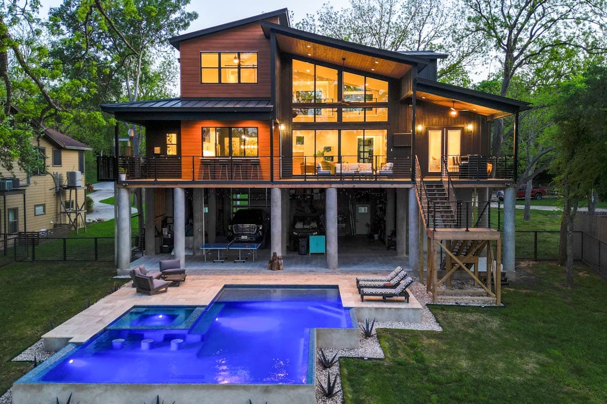 Plan 264212KMD: 4-Bed Modern House Plan with Raised Foundation - 2839 Sq Ft - Image #48 - Beach, Coastal, Contemporary, Mid Century Modern, Modern