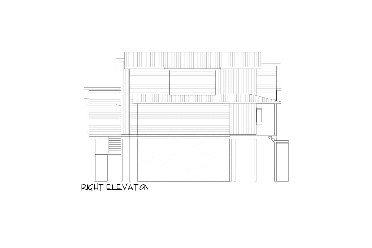 Plan 264212KMD: 4-Bed Modern House Plan with Raised Foundation - 2839 Sq Ft - Image #60 - Beach, Coastal, Contemporary, Mid Century Modern, Modern