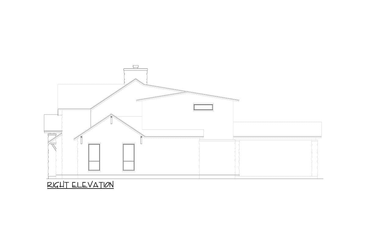 Plan 264222KMD: Two-Story Hill Country House Plan with Outdoor Kitchen and Fireplace - 3777  Sq Ft - Image #8 - Country, Hill Country, Rustic