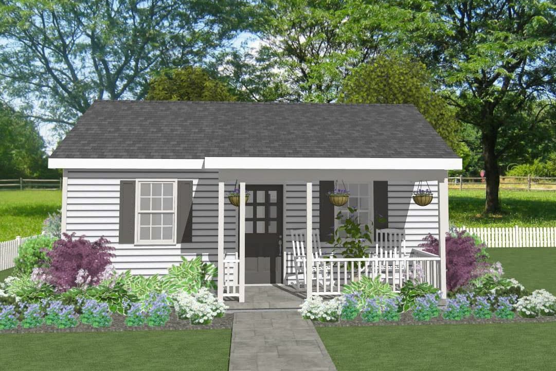 Plan 560026TCD: 1-Bed Country Cottage ADU Plan with Window Seat in Kitchen - 510 Sq Ft - Image #7 - Cabin, Cottage, Country, Traditional, Vacation