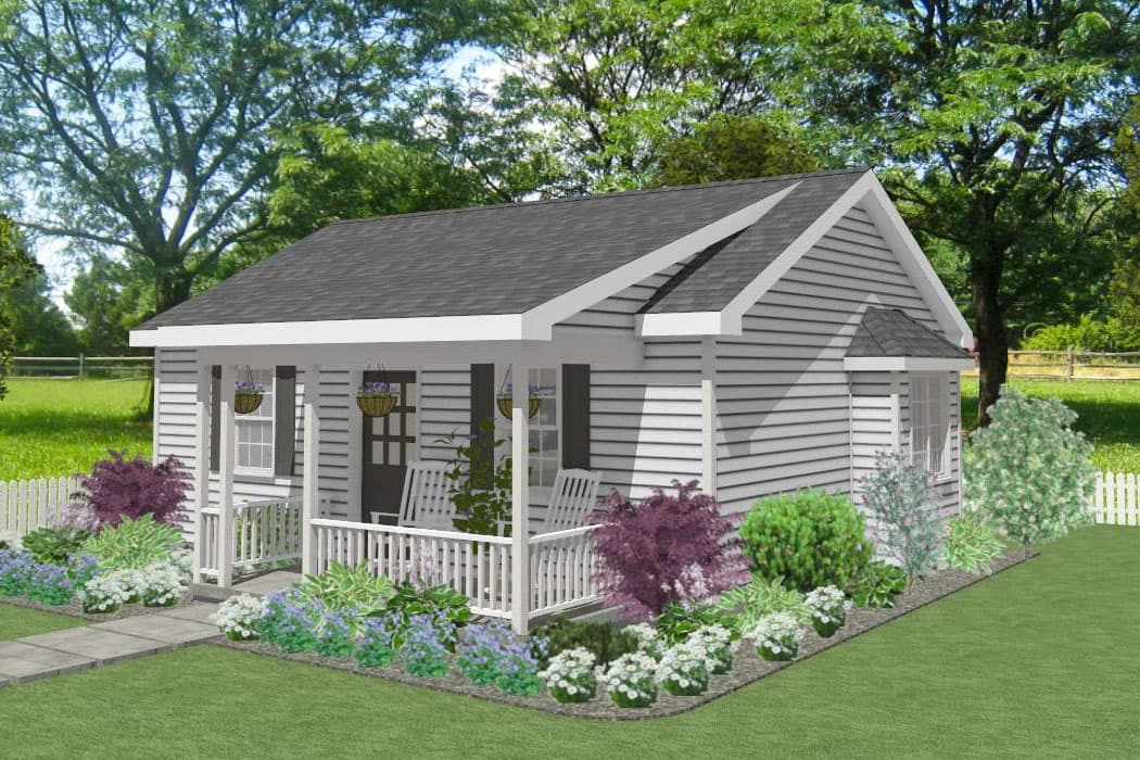 Plan 560026TCD: 1-Bed Country Cottage ADU Plan with Window Seat in Kitchen - 510 Sq Ft - Image #8 - Cabin, Cottage, Country, Traditional, Vacation