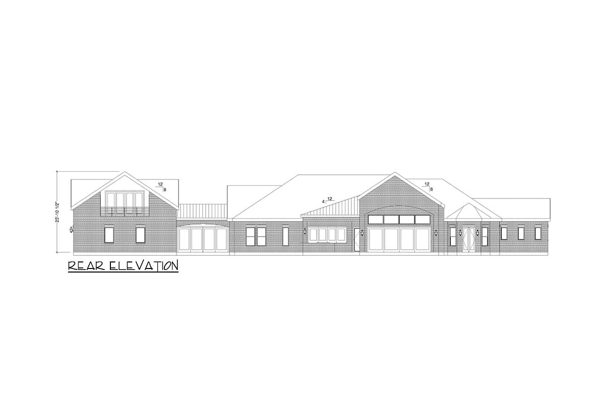 Plan 36707TX: 3-Bed Hill Country Ranch House Plan with Home Office and Sunroom - 4388 Sq Ft - Image #16