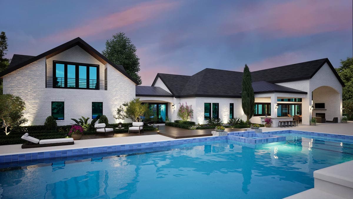 Plan 36707TX: 3-Bed Hill Country Ranch House Plan with Home Office and Sunroom - 4388 Sq Ft - Image #13