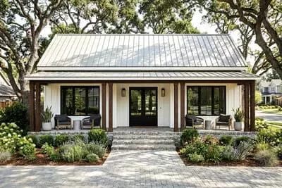 2-Bed Contemporary Country Ranch with Vaulted Living - Under 1100 Sq Ft