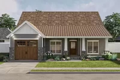 4-Bed Modern Cottage House Plan with 1-Car Garage - 2191 Sq Ft