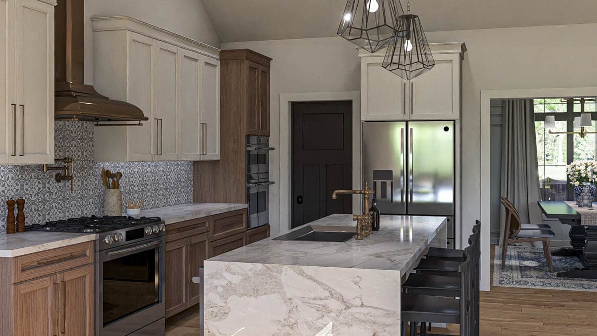 Plan 623416DJ: 3-Bed Colonial House Plan with Clustered Bedrooms - 2321 Sq Ft - Image #10 - Colonial, Country, Traditional