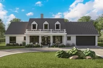 3-Bed Colonial House Plan with Clustered Bedrooms - 2321 Sq Ft