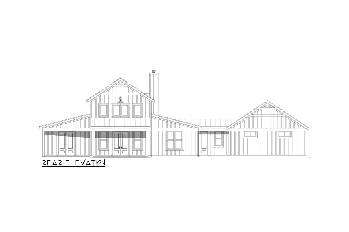 Plan 680398VR: One-Story Barndominium House Plan with Vaulted Country Kitchen - 1952 Sq Ft - Image #5 - Country, Farmhouse