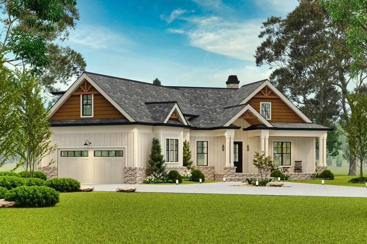 Plan 12335JL: 3-Bed Country Craftsman House Plan with Bonus Room Above - 2341 Sq Ft - Image #16 - Country, Craftsman, Ranch