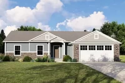 One-Story Traditional House Plan with 4-Beds - 1897 Sq Ft
