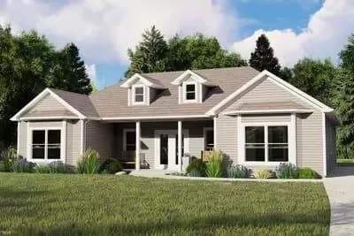 3-Bed Tradtional House Plan with Split-Beds - 1541 Sq Ft