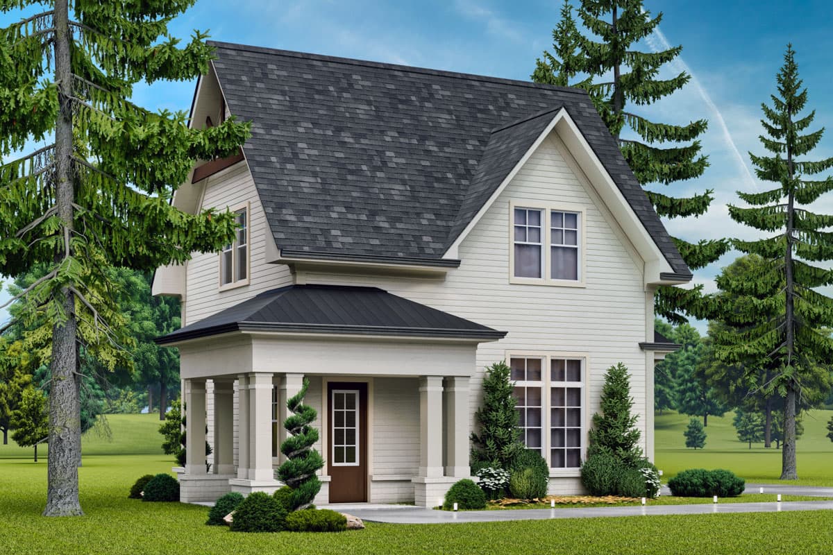 Plan 25830GE: Traditional 2-Car Garage with Studio Apartment - 650 Sq Ft - Image #5 - Traditional