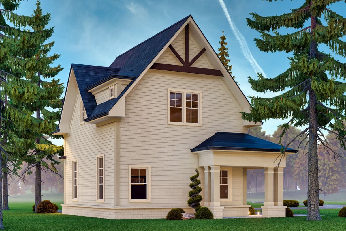 Plan 25830GE: Traditional 2-Car Garage with Studio Apartment - 650 Sq Ft - Image #7 - Traditional