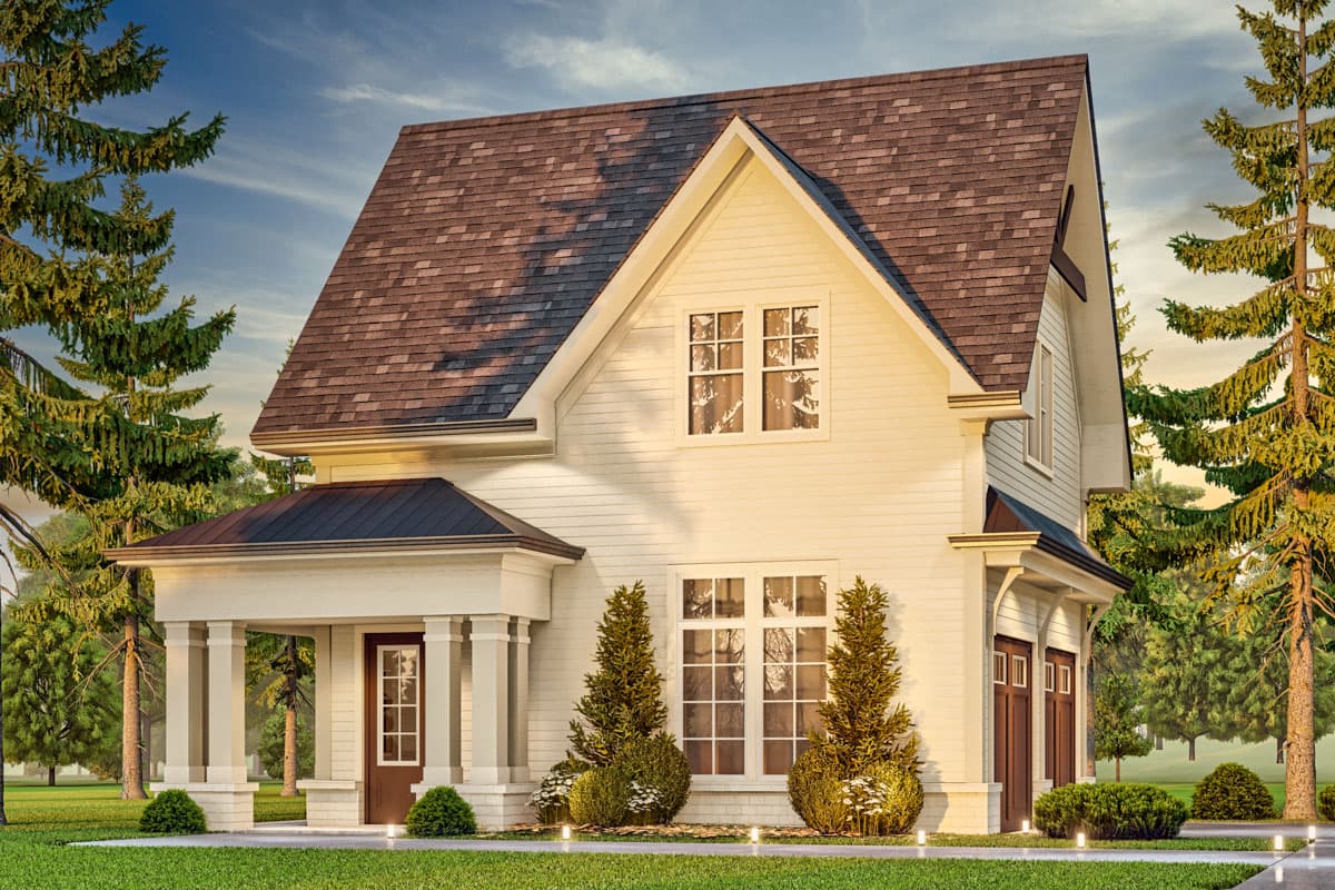 Plan 25830GE: Traditional 2-Car Garage with Studio Apartment - 650 Sq Ft - Image #8 - Traditional