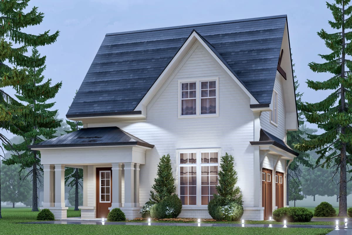 Plan 25830GE: Traditional 2-Car Garage with Studio Apartment - 650 Sq Ft - Image #9 - Traditional