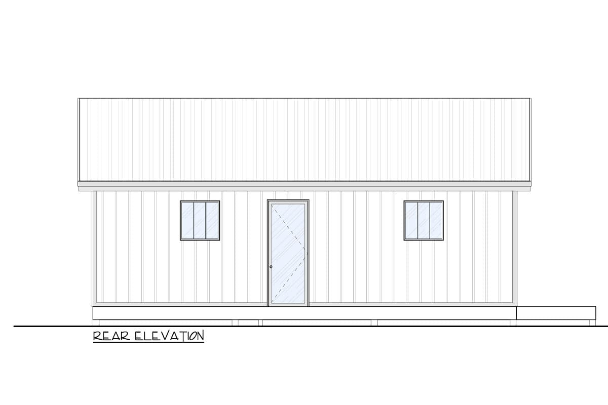 Plan 337002JUN: 1-Bed Modern ADU House Plan with Optional Sleeping Loft - 832 Sq Ft - Image #5 - Contemporary, Modern