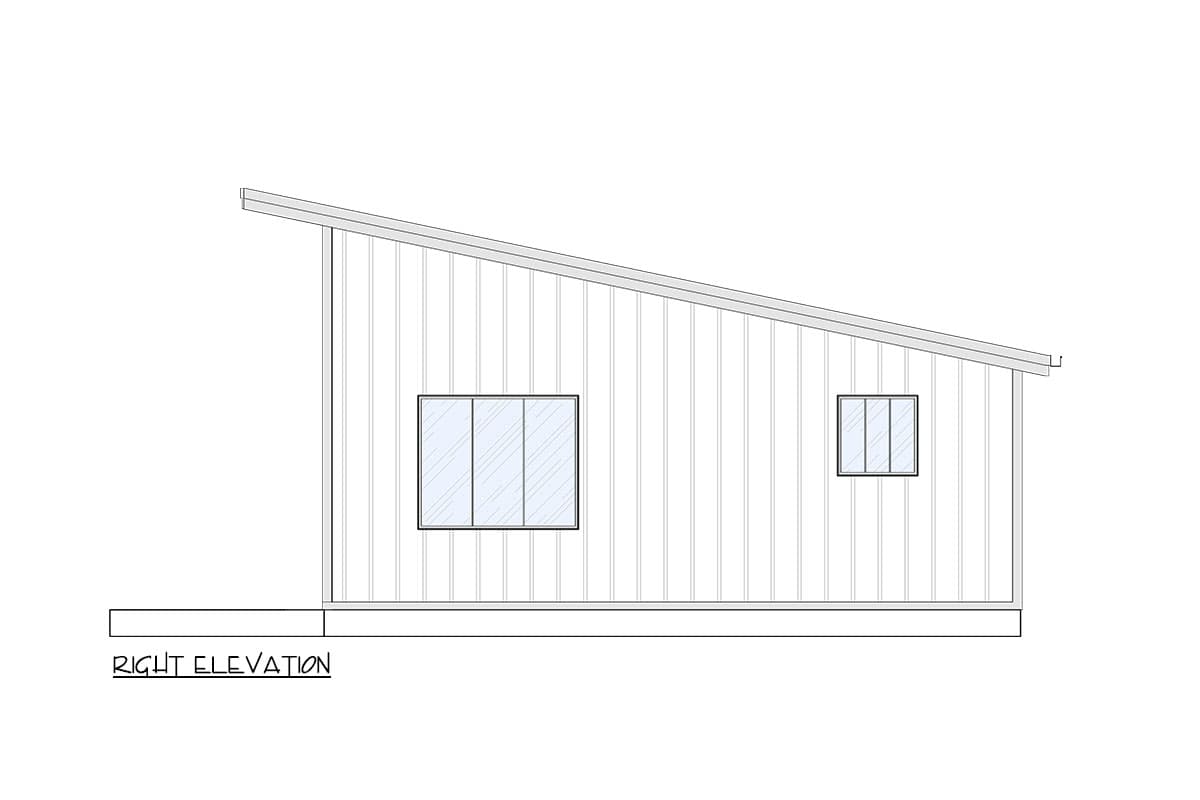 Plan 337002JUN: 1-Bed Modern ADU House Plan with Optional Sleeping Loft - 832 Sq Ft - Image #6 - Contemporary, Modern
