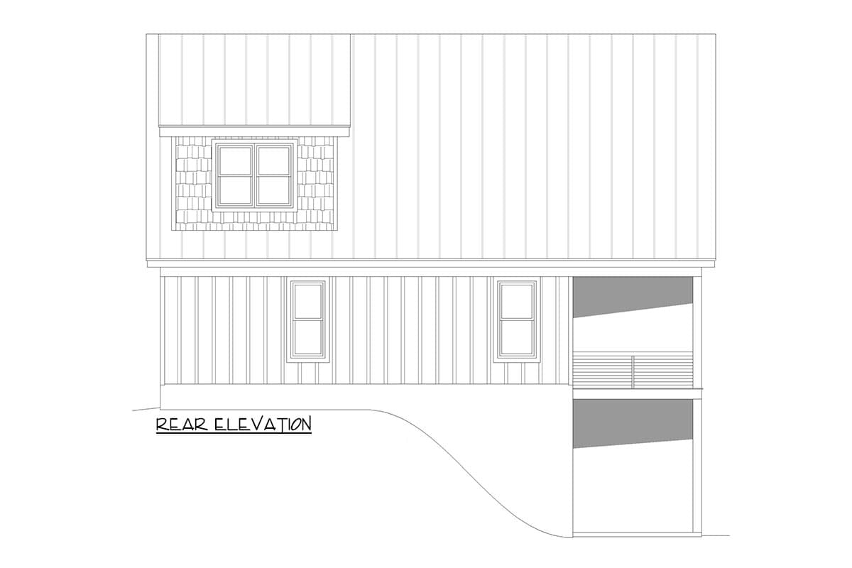 Plan 680407VR: 2-Bed Country House Plan with Loft and Home Office - 1360 Sq Ft - Image #4 - Country, Mountain, Rustic