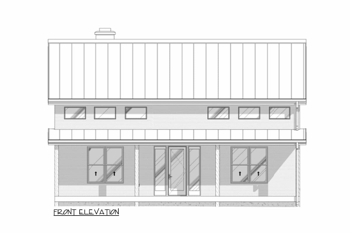 Plan 307715RAD: 1-Bed Mountain Cabin with Loft and Expansive Windows - 800 Sq Ft - Image #10 - Cabin, Mountain, Vacation