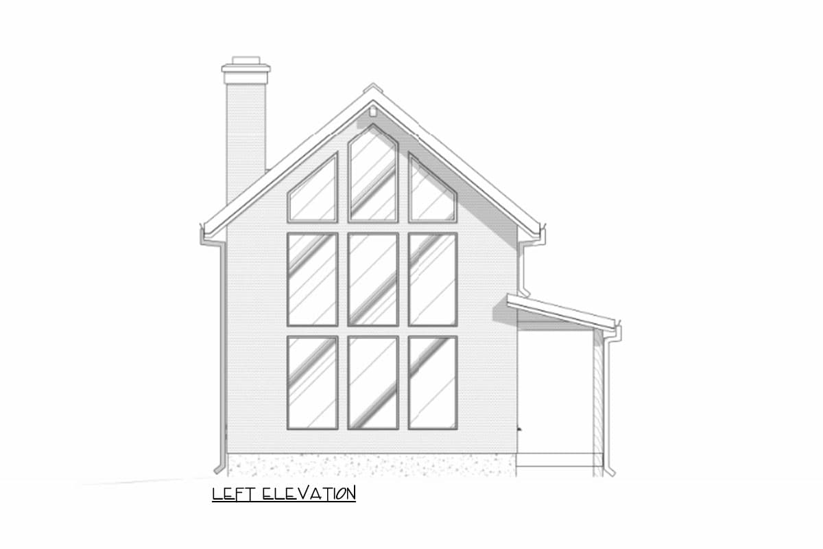 Plan 307715RAD: 1-Bed Mountain Cabin with Loft and Expansive Windows - 800 Sq Ft - Image #11 - Cabin, Mountain, Vacation